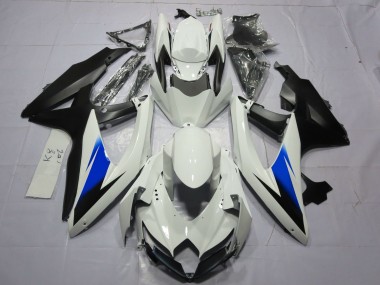 2008-2010 Weiß & Schwarz Suzuki GSXR 600-750 Motorrad Verkleidungen