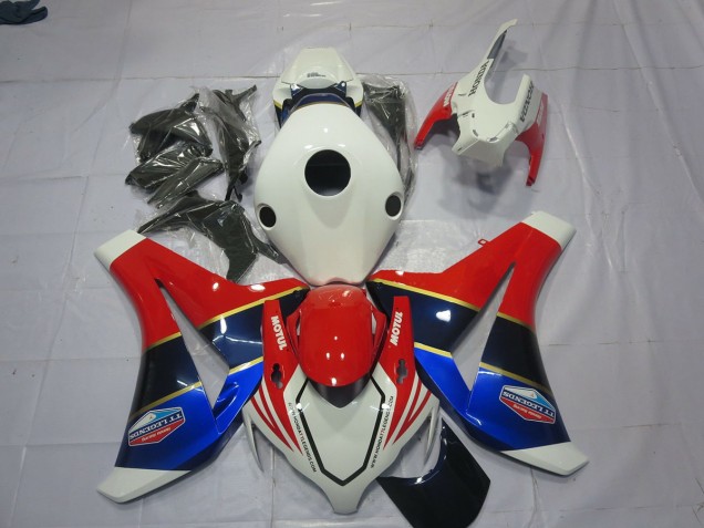 2008-2011 Weiß Blau & Rot Honda CBR1000RR Motorrad Verkleidungen