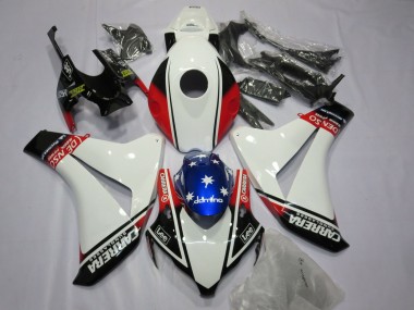2008-2011 Weiß Carrera Honda CBR1000RR Motorrad Verkleidungen