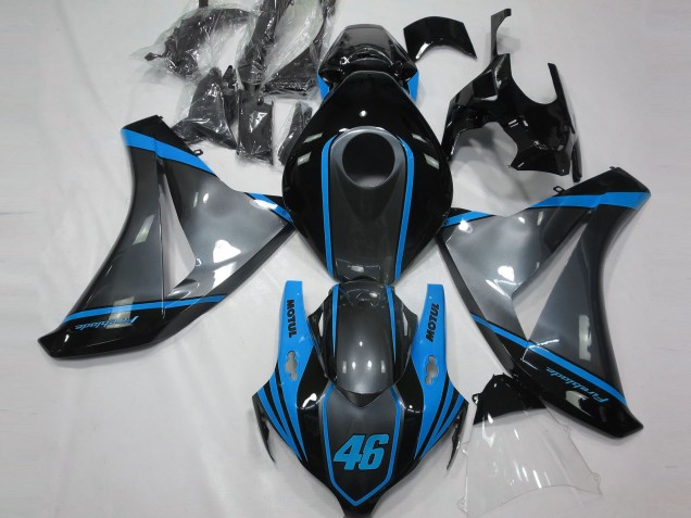 2008-2011 Grau Motul & Hellblau Honda CBR1000RR Motorrad Verkleidungen