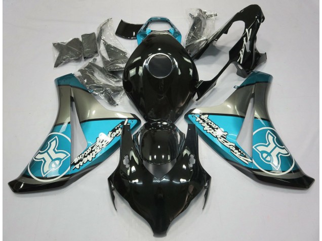 2008-2011 Hellblau Auf Schwarz Kundenspezifisch Honda CBR1000RR Motorrad Verkleidungen
