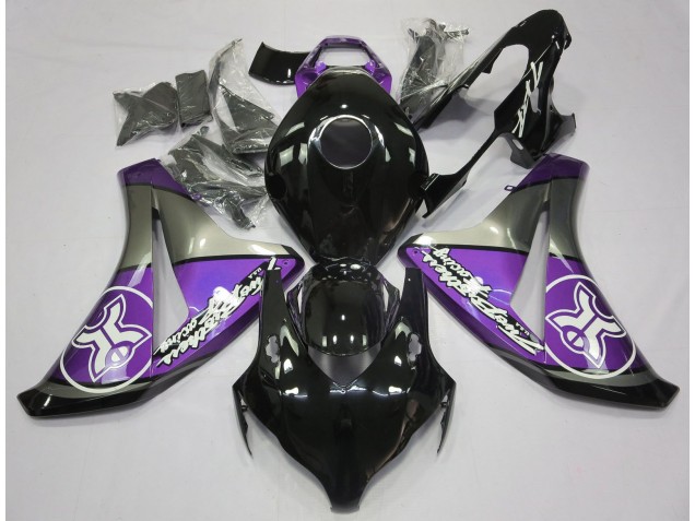 2008-2011 Lila Auf Schwarz Benutzerdefiniert Honda CBR1000RR Motorrad Verkleidungen 2008-2011 Lila Auf Schwarz Benutzerdefiniert Honda CBR1000RR Motorrad Verkleidungen