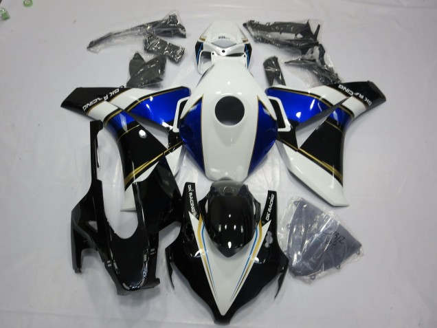 2008-2011 Markenloses Blau & Gold Honda CBR1000RR Motorrad Verkleidungen