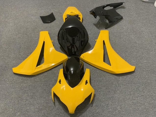 2008-2011 Perlgelb & Schwarz Honda CBR1000RR Motorrad Verkleidungen