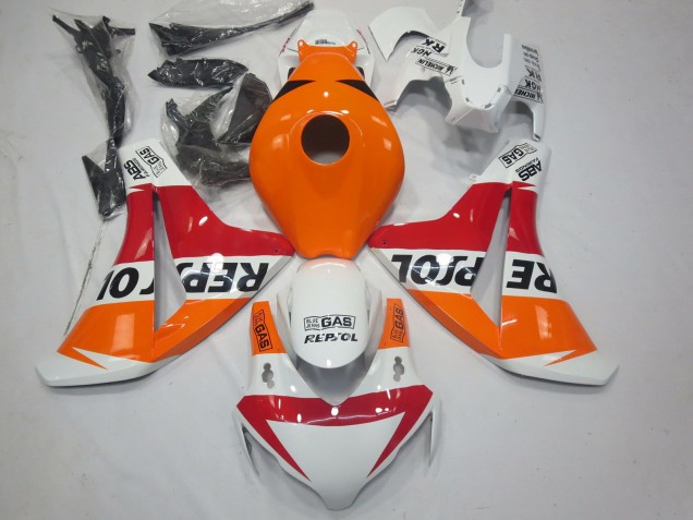 2008-2011 Weiß Repsol Honda CBR1000RR Motorrad Verkleidungen