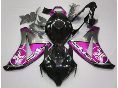 2008-2011 Rosa Auf Schwarz Custom Honda CBR1000RR Motorrad Verkleidungen