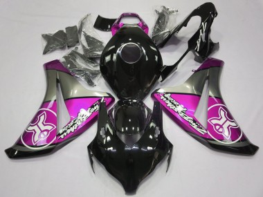 2008-2011 Rosa Auf Schwarz Custom Honda CBR1000RR Motorrad Verkleidungen