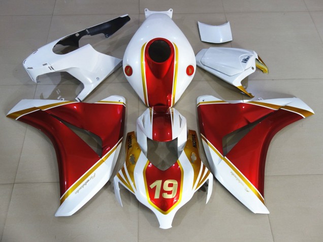 2008-2011 Rot & Weiß 19 Honda CBR1000RR Motorrad Verkleidungen