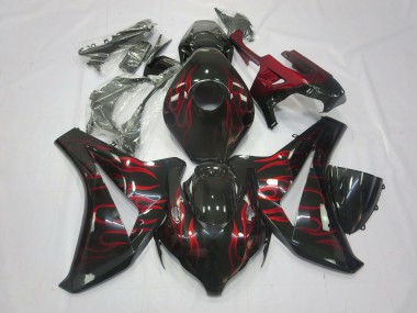 2008-2011 Rot Flamme Honda CBR1000RR Motorrad Verkleidungen