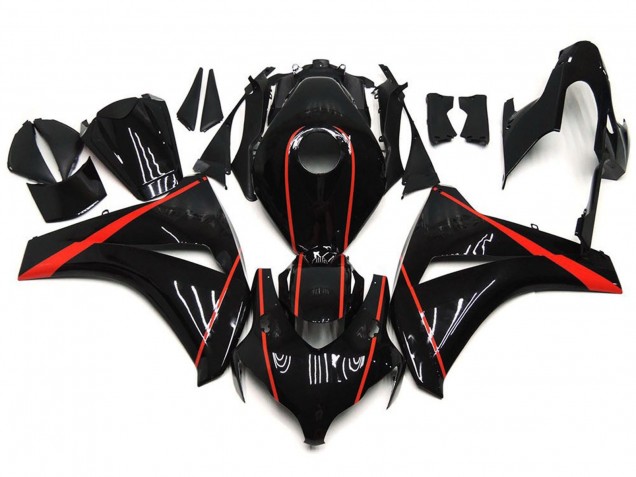 2008-2011 Rot Glänzend & Schwarz Honda CBR1000RR Motorrad Verkleidungen