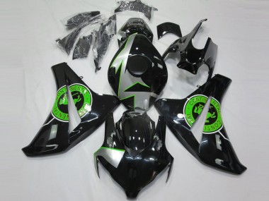2008-2011 Schwarz Glänzend & Grün Honda CBR1000RR Motorrad Verkleidungen