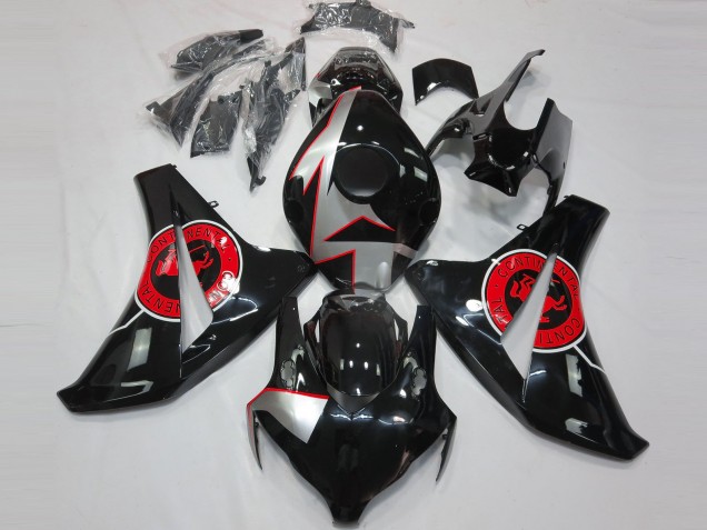 2008-2011 Schwarz Glänzend & Rot Honda CBR1000RR Motorrad Verkleidungen