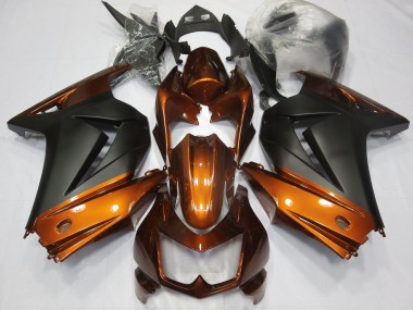 2008-2012 Orange & Matt Schwarz Kawasaki Ninja 250 Motorrad Verkleidungen