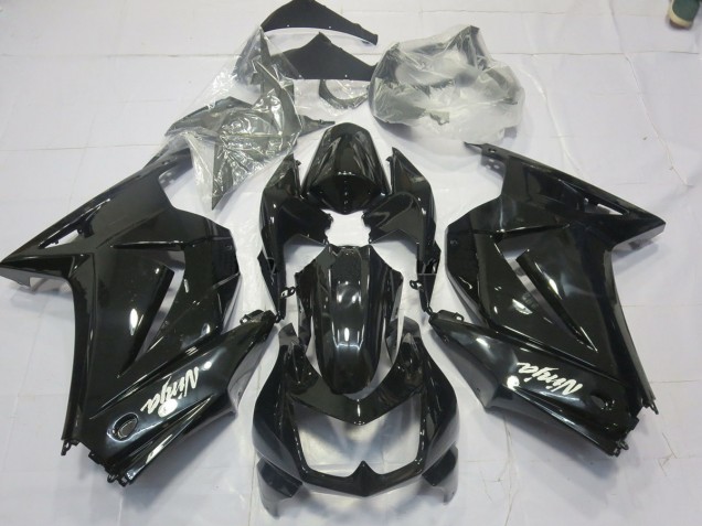2008-2012 Schwarz Glanz (Custom) Kawasaki Ninja 250 Motorrad Verkleidungen