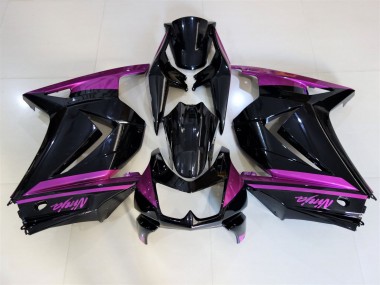2008-2012 Schwarz Glänzend & Lila Kawasaki Ninja 250 Motorrad Verkleidungen