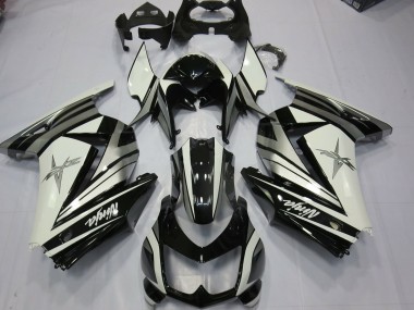 2008-2012 Weiß-Silberner Stern Kawasaki Ninja 250 Motorrad Verkleidungen