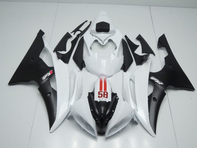 2008-2016 58 Sic Weiß & Schwarz Yamaha R6 Motorrad Verkleidungen