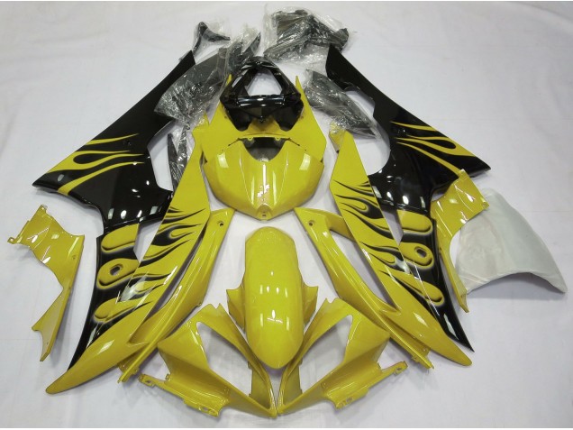 2008-2016 Gelber Flamme-Stil Yamaha R6 Motorrad Verkleidungen 2008-2016 Gelber Flamme-Stil Yamaha R6 Motorrad Verkleidungen