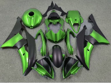 2008-2016 Grün & Matt Schwarz Yamaha R6 Motorrad Verkleidungen