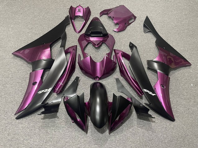 2008-2016 Hellviolett & Matt Schwarz Yamaha R6 Motorrad Verkleidungen