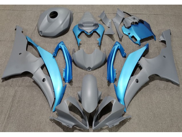 2008-2016 Matt Grau & Himmelblau Yamaha R6 Motorrad Verkleidungen