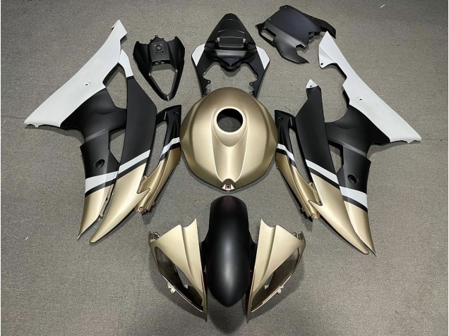 2008-2016 Matt Schwarz & Gold Yamaha R6 Motorrad Verkleidungen