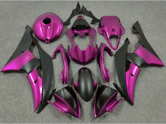 2008-2016 Pink & Matt Schwarz Yamaha R6 Motorrad Verkleidungen