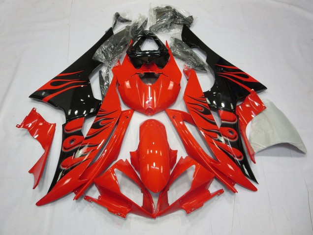 2008-2016 Rot Flamme Yamaha R6 Motorrad Verkleidungen