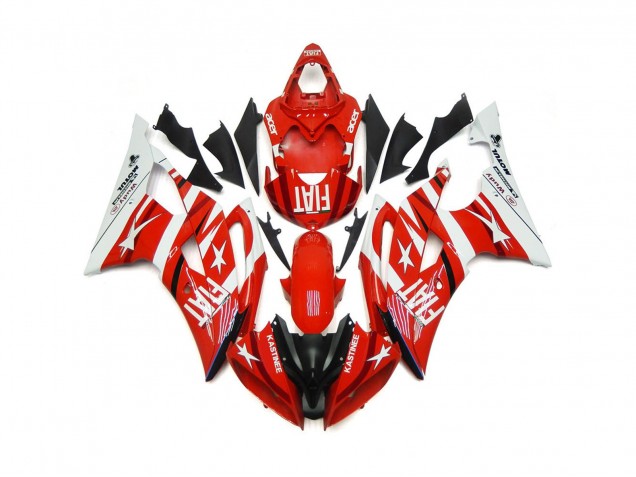 2008-2016 Rot & Weiß Mit Sternen Yamaha R6 Motorrad Verkleidungen 2008-2016 Rot & Weiß Mit Sternen Yamaha R6 Motorrad Verkleidungen
