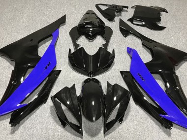 2008-2016 Schwarz Glänzend & Blau Yamaha R6 Motorrad Verkleidungen