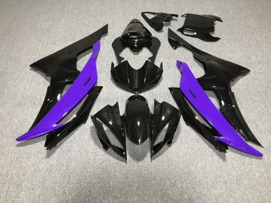 2008-2016 Schwarz Glänzend & Lila Yamaha R6 Motorrad Verkleidungen