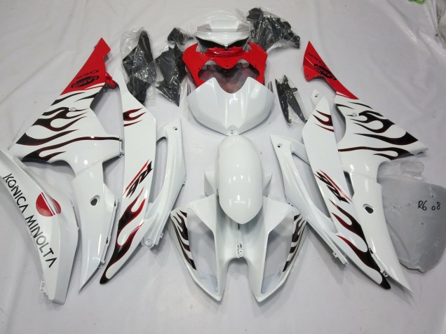 2008-2016 Spezial Flamme Rot Yamaha R6 Motorrad Verkleidungen