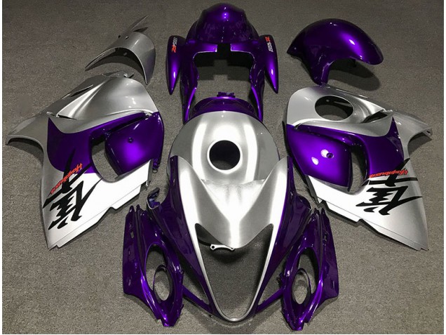 2008-2020 Glanz Lila & Silber Suzuki GSXR 1300 Motorrad Verkleidungen 2008-2020 Glanz Lila & Silber Suzuki GSXR 1300 Motorrad Verkleidungen
