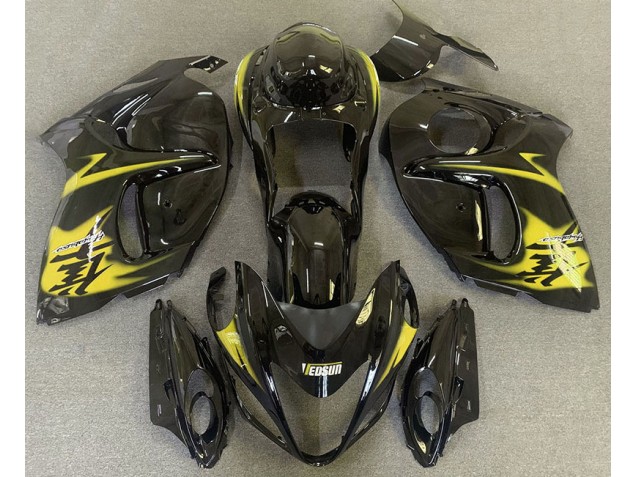 2008-2020 Glänzendes Schwarz & Gelb Suzuki GSXR 1300 Motorrad Verkleidungen