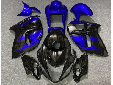 2008-2020 Glänzendes Schwarz & Tiefes Blau Suzuki GSXR 1300 Motorrad Verkleidungen