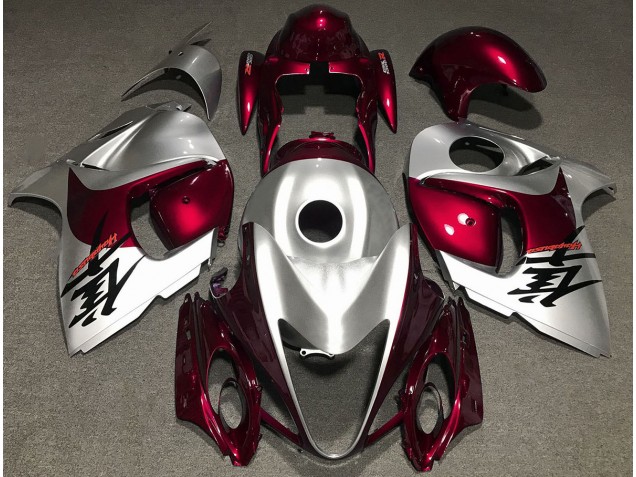 2008-2020 Rot Glänzend & Silber Suzuki GSXR 1300 Motorrad Verkleidungen