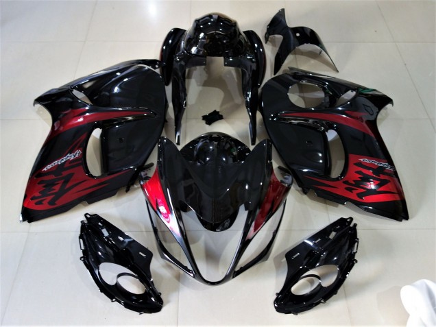 2008-2020 Schwarz Glänzend & Bonbonrot Suzuki GSXR 1300 Motorrad Verkleidungen