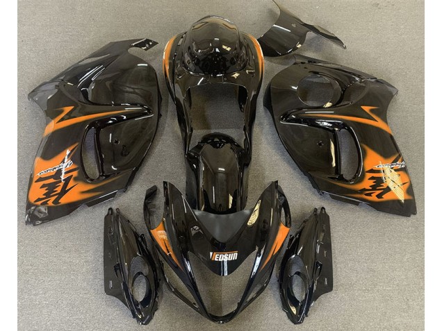 2008-2020 Schwarz Glänzend & Orange Suzuki GSXR 1300 Motorrad Verkleidungen 2008-2020 Schwarz Glänzend & Orange Suzuki GSXR 1300 Motorrad Verkleidungen