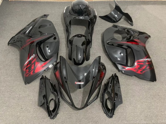 2008-2020 Schwarz Glänzend & Rot Suzuki GSXR 1300 Motorrad Verkleidungen