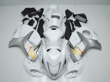 2008-2020 Weiß & Silber Suzuki GSXR 1300 Motorrad Verkleidungen