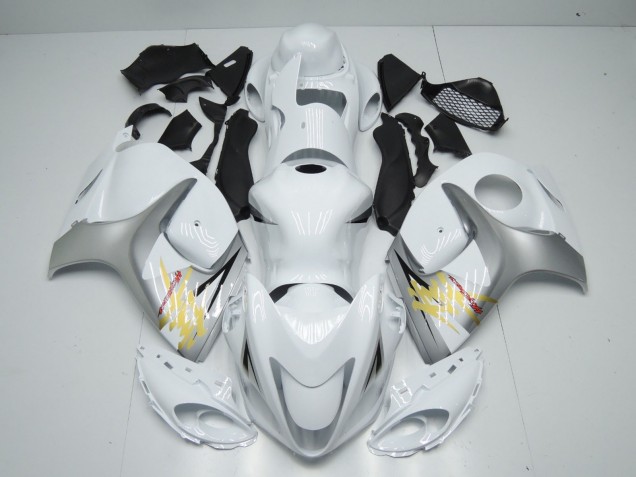 2008-2020 Weiß & Silber Suzuki GSXR 1300 Motorrad Verkleidungen