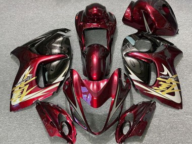 2008-2020 Tiefrot & Gold Suzuki GSXR 1300 Motorrad Verkleidungen