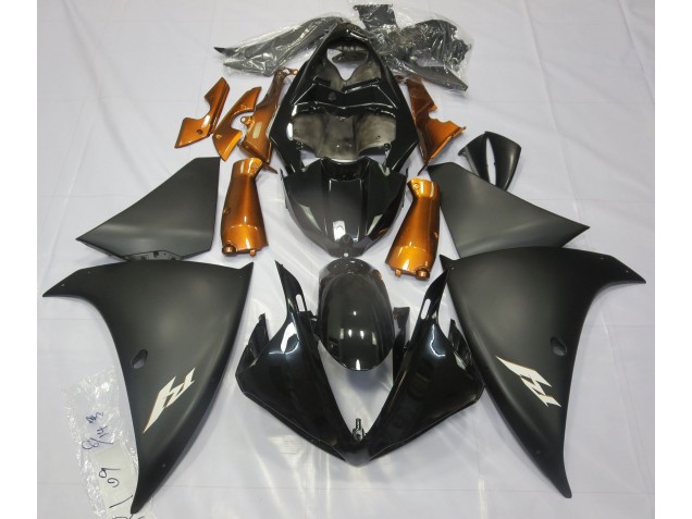 2009-2011 Matt Schwarz & Orange Yamaha R1 Motorrad Verkleidungen 2009-2011 Matt Schwarz & Orange Yamaha R1 Motorrad Verkleidungen