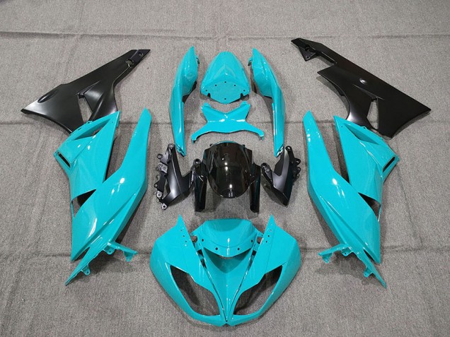 2009-2012 Blau & Gold Kawasaki ZX6R Motorrad Verkleidungen