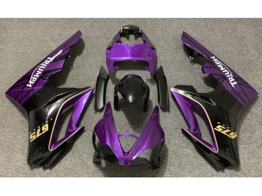 2009-2012 Glanz Lila & Schwarz Triumph Daytona 675 Motorrad Verkleidungen