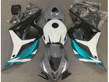 2009-2012 Glänzend Grauweiß & Hellblau Honda CBR600RR Motorrad Verkleidungen