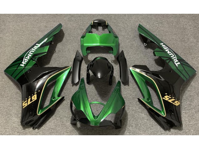2009-2012 Glänzend Grün & Schwarz Triumph Daytona 675 Motorrad Verkleidungen 2009-2012 Glänzend Grün & Schwarz Triumph Daytona 675 Motorrad Verkleidungen