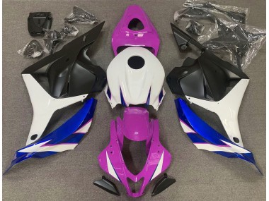 2009-2012 Glanzrosa Weiß & Blau Honda CBR600RR Motorrad Verkleidungen
