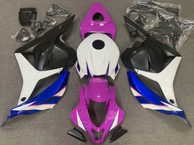 2009-2012 Glanzrosa Weiß & Blau Honda CBR600RR Motorrad Verkleidungen