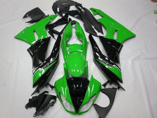 2009-2012 Grün Schwarz Kawasaki ZX6R Motorrad Verkleidungen 2009-2012 Grün Schwarz Kawasaki ZX6R Motorrad Verkleidungen
